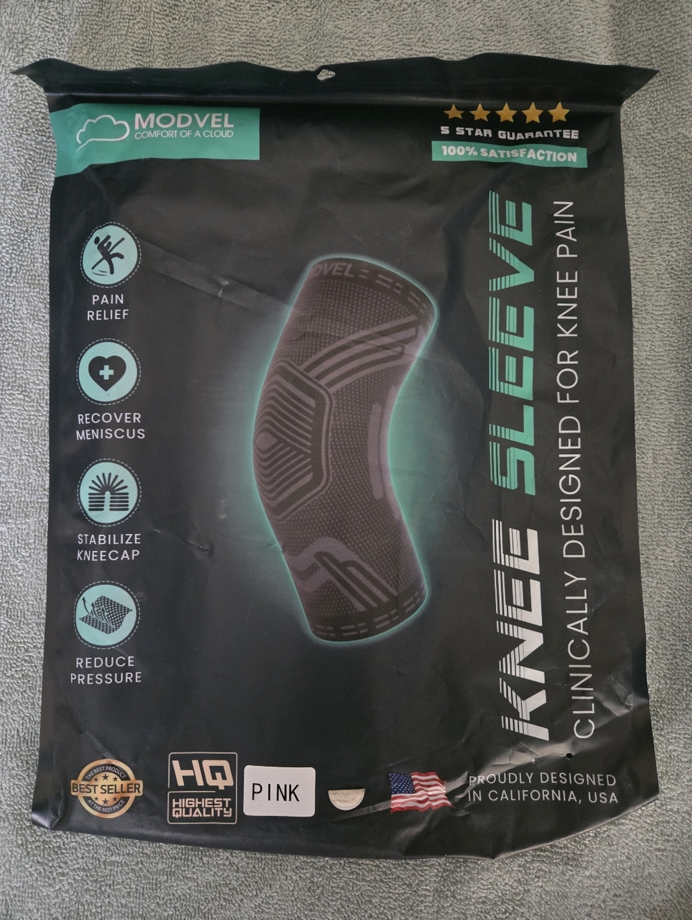 Modvel compression knee brace Small, Pink